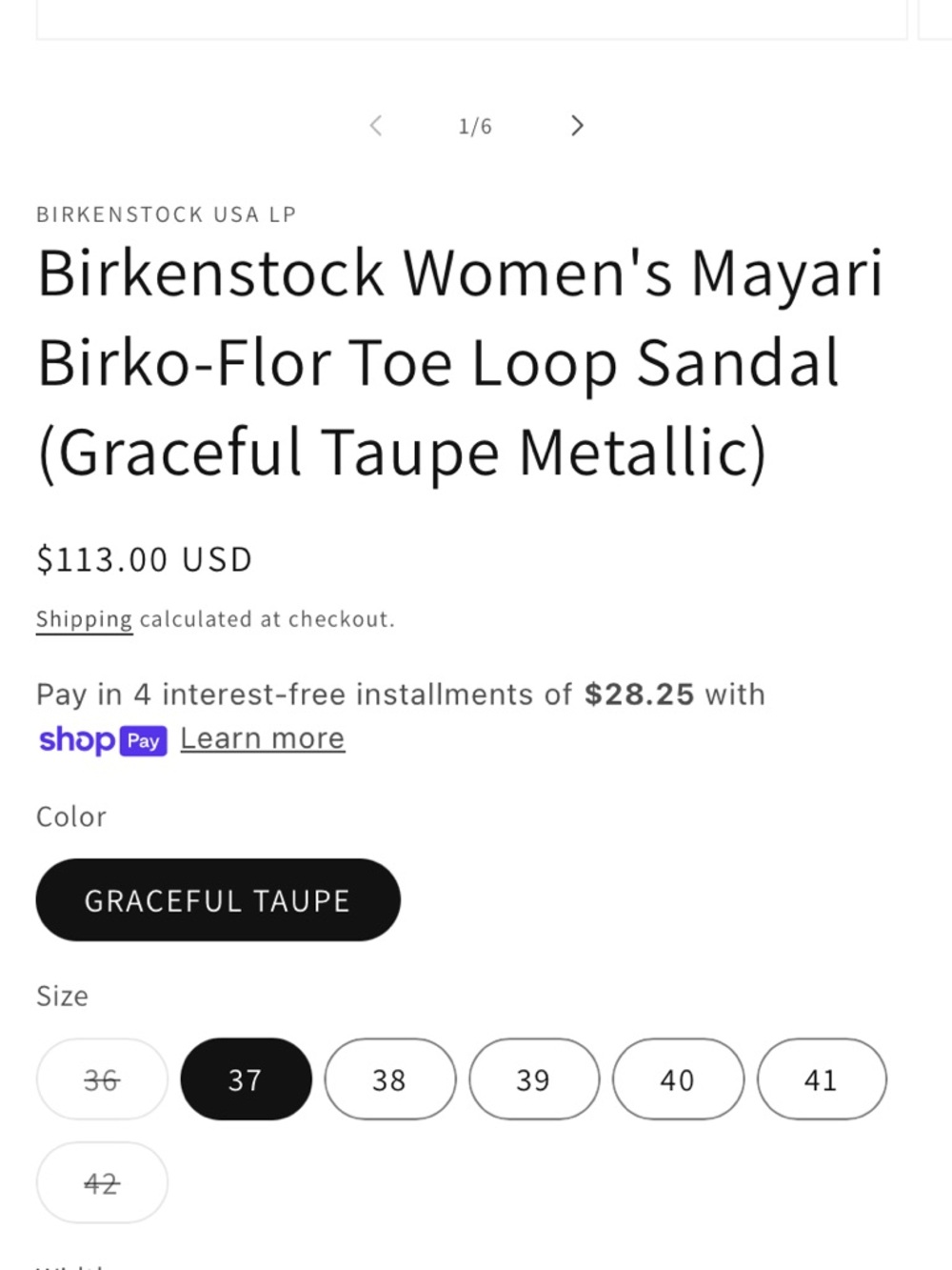 Birkenstock Mayari Toe Loop Sandals Women’s Size 10 Birko Flor Metallic Brown - Picture 15 of 16